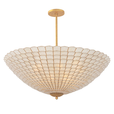 14.5'' Samal 12 Light Oxidized Gold Leaf Chandelier