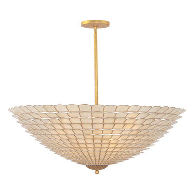 14.5'' Samal 12 Light Oxidized Gold Leaf Chandelier