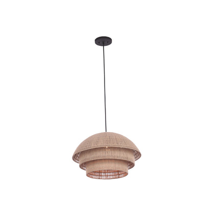 13'' Seychelles 1 Light Matte Black Pendant