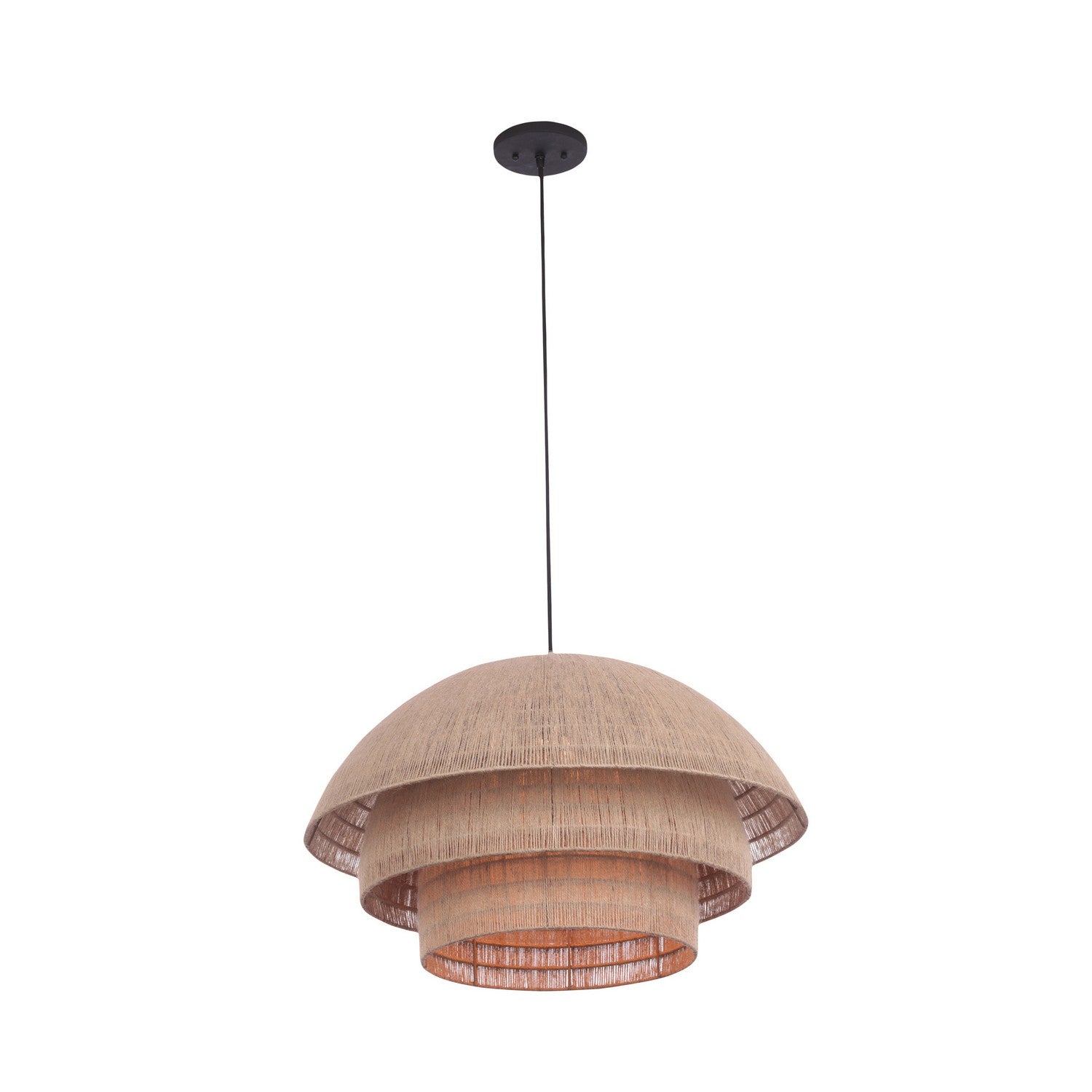 16'' Seychelles 1 Light Matte Black Chandelier