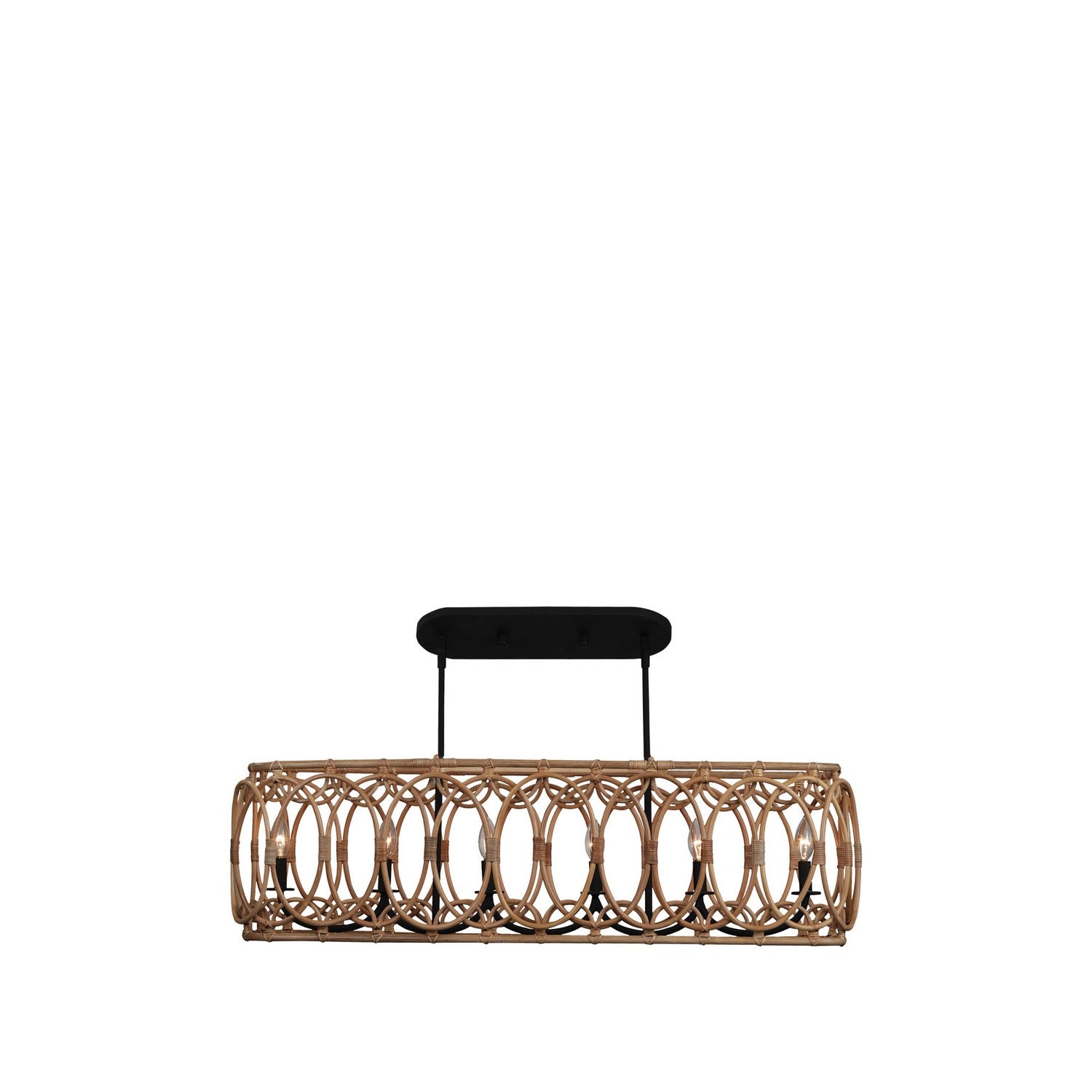 21'' Tablas 6 Light Matte Black Linear Pendant