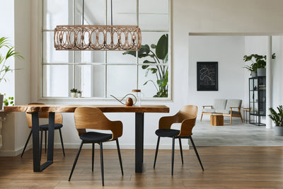 21'' Tablas 6 Light Matte Black Linear Pendant