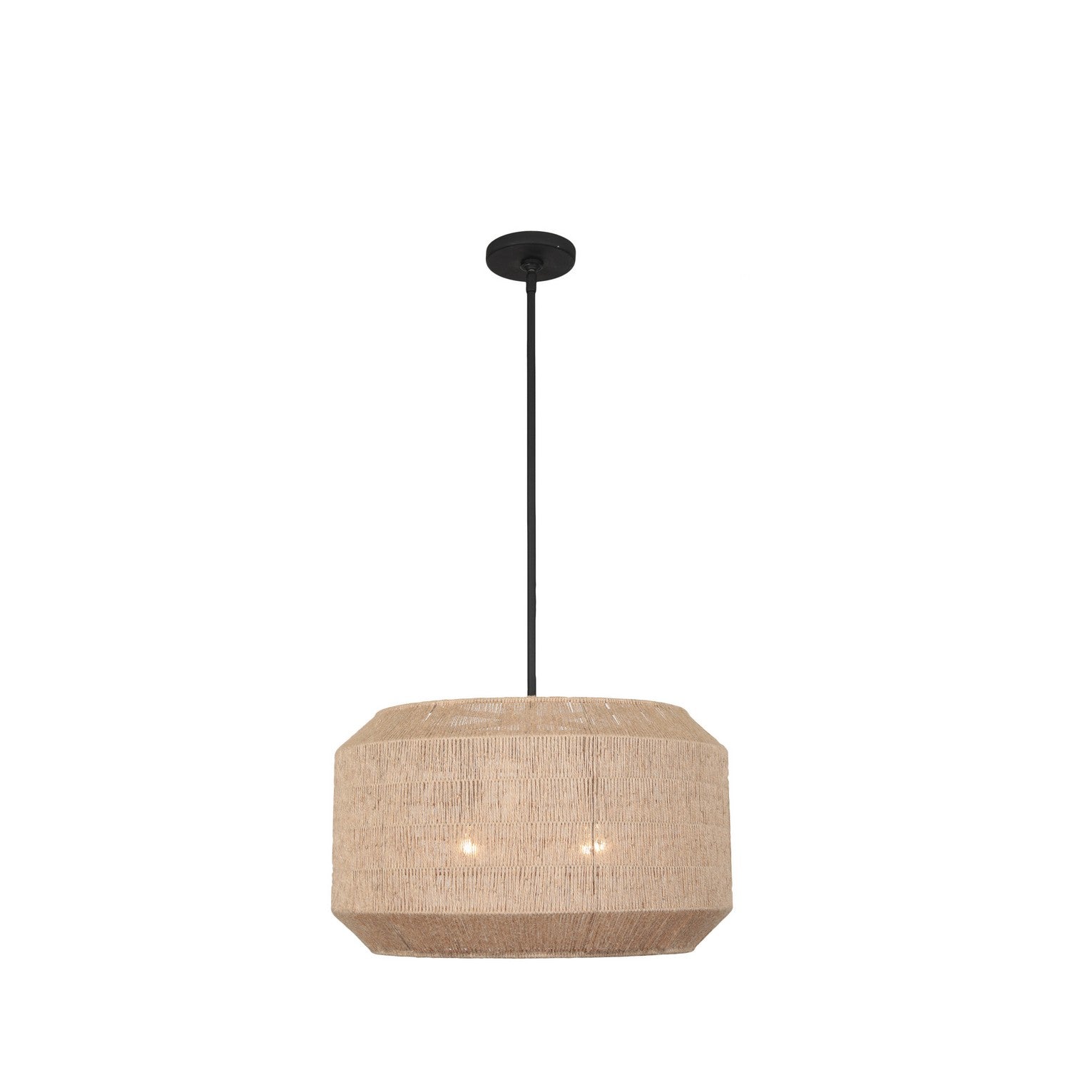 21'' Cebu 4 Light Matte Black Pendant