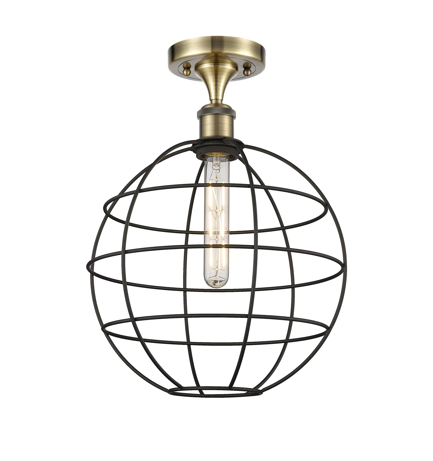 Ballston Semi-Flush Mount Satin Nickel