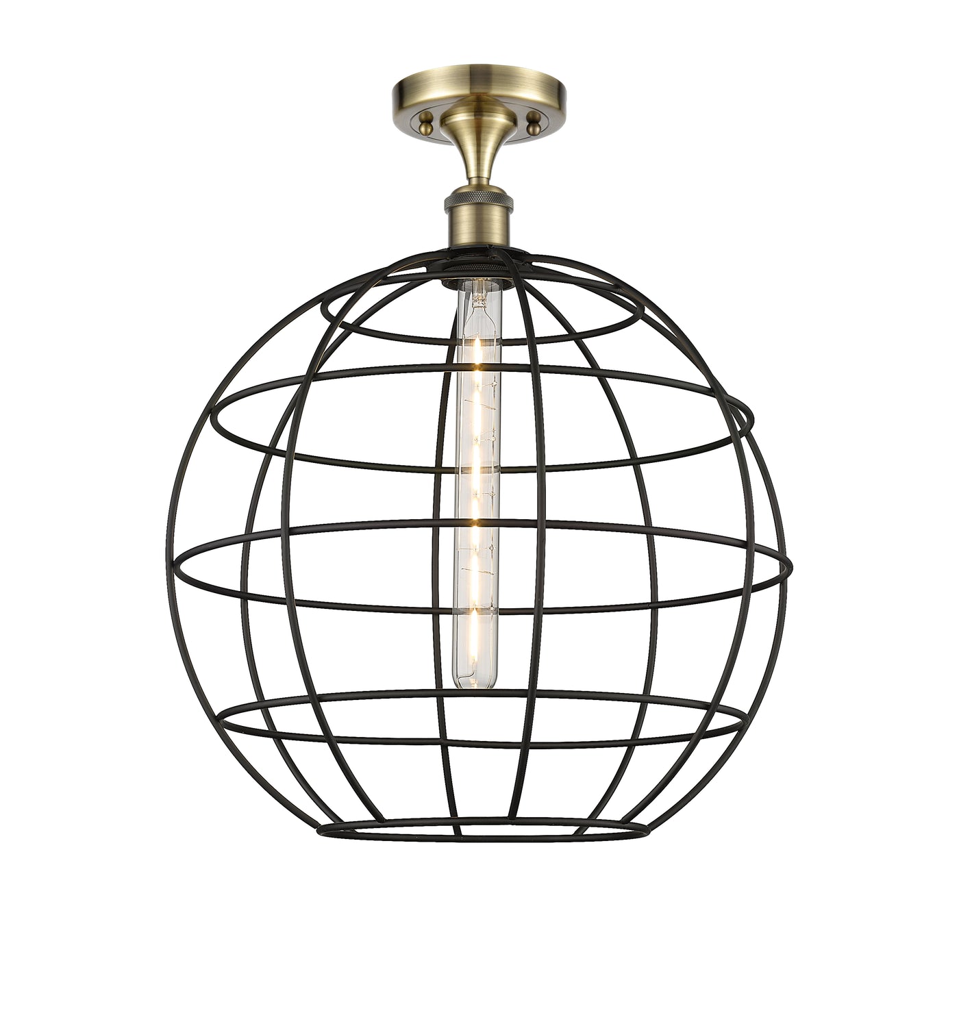 Ballston Semi-Flush Mount Satin Nickel