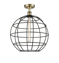 Ballston Semi-Flush Mount Satin Nickel