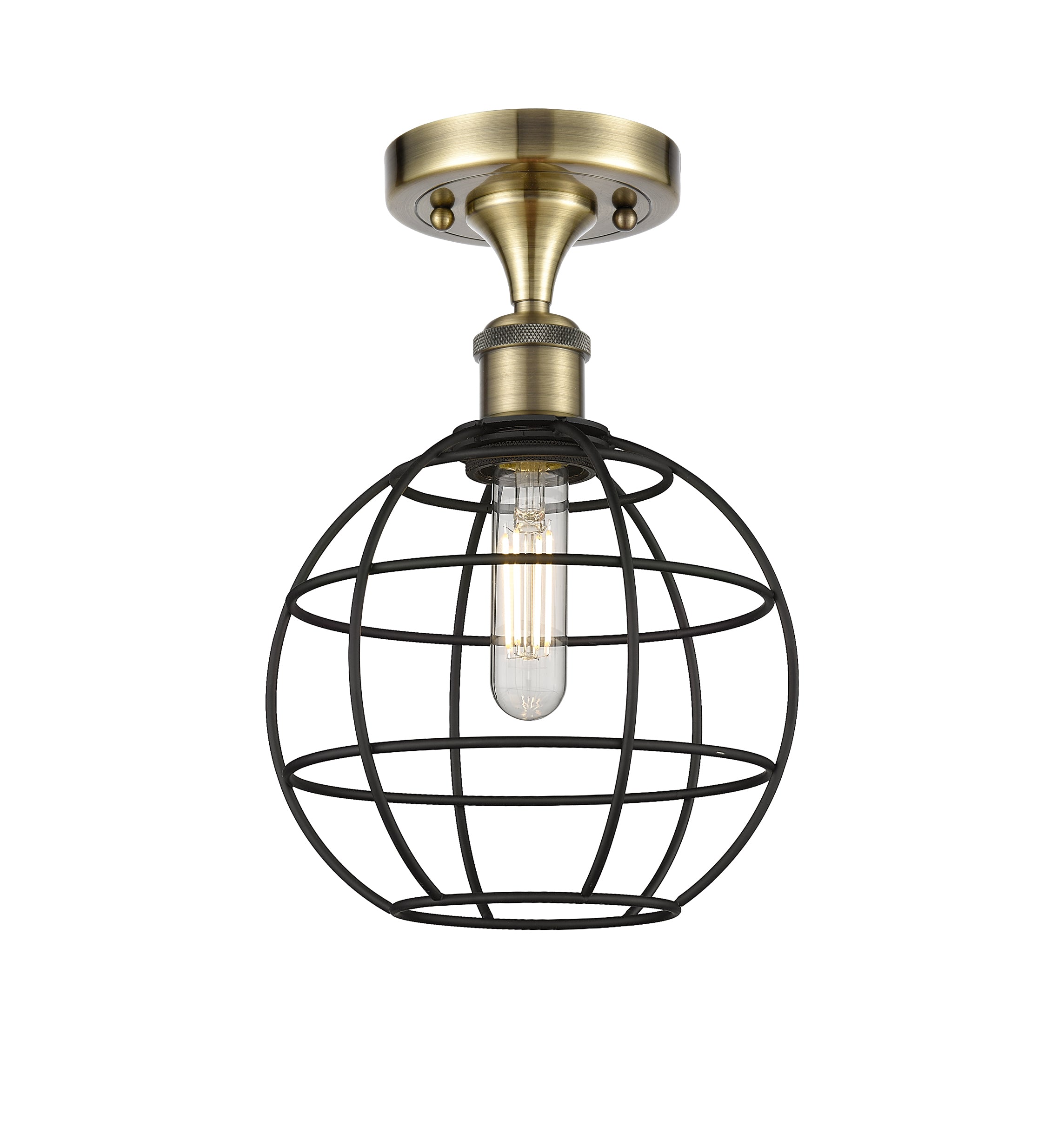 Ballston Semi-Flush Mount Brushed Satin Nickel