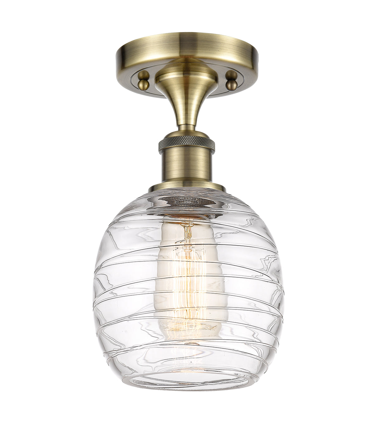 Belfast 6-Inch 1-Light Semi-Flush Mount 10.25-Inch High