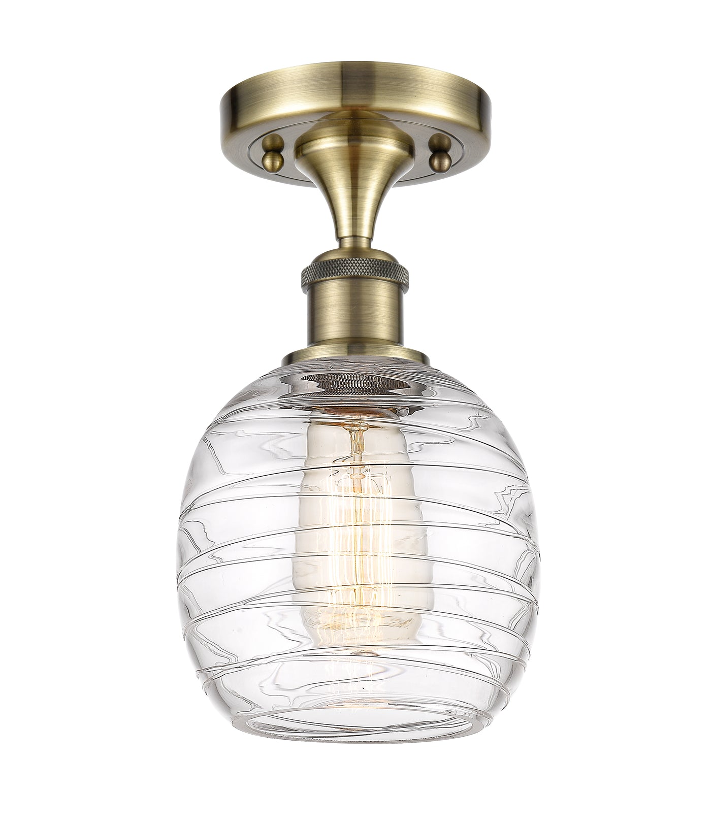 Ballston Semi-Flush Mount White Chrome