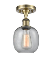 Ballston Semi-Flush Mount Satin Nickel 8 Inch