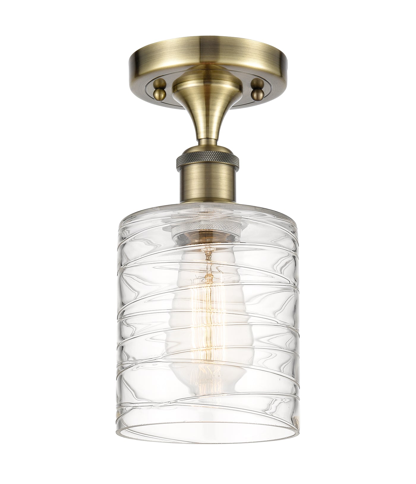 Ballston Semi-Flush Mount Cast Brass