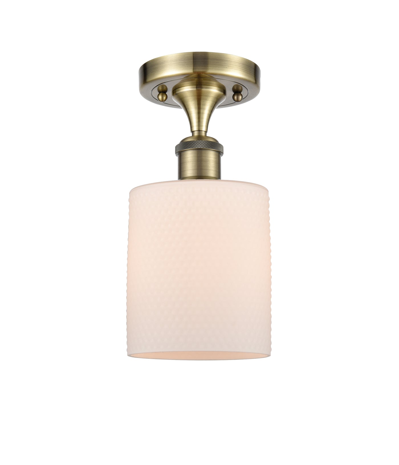 Ballston Semi-Flush Mount White Chrome