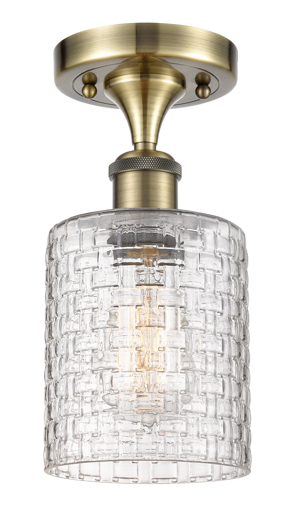 Cobbleskill 5-Inch 1-Light Semi-Flush Mount 10.25-Inch High