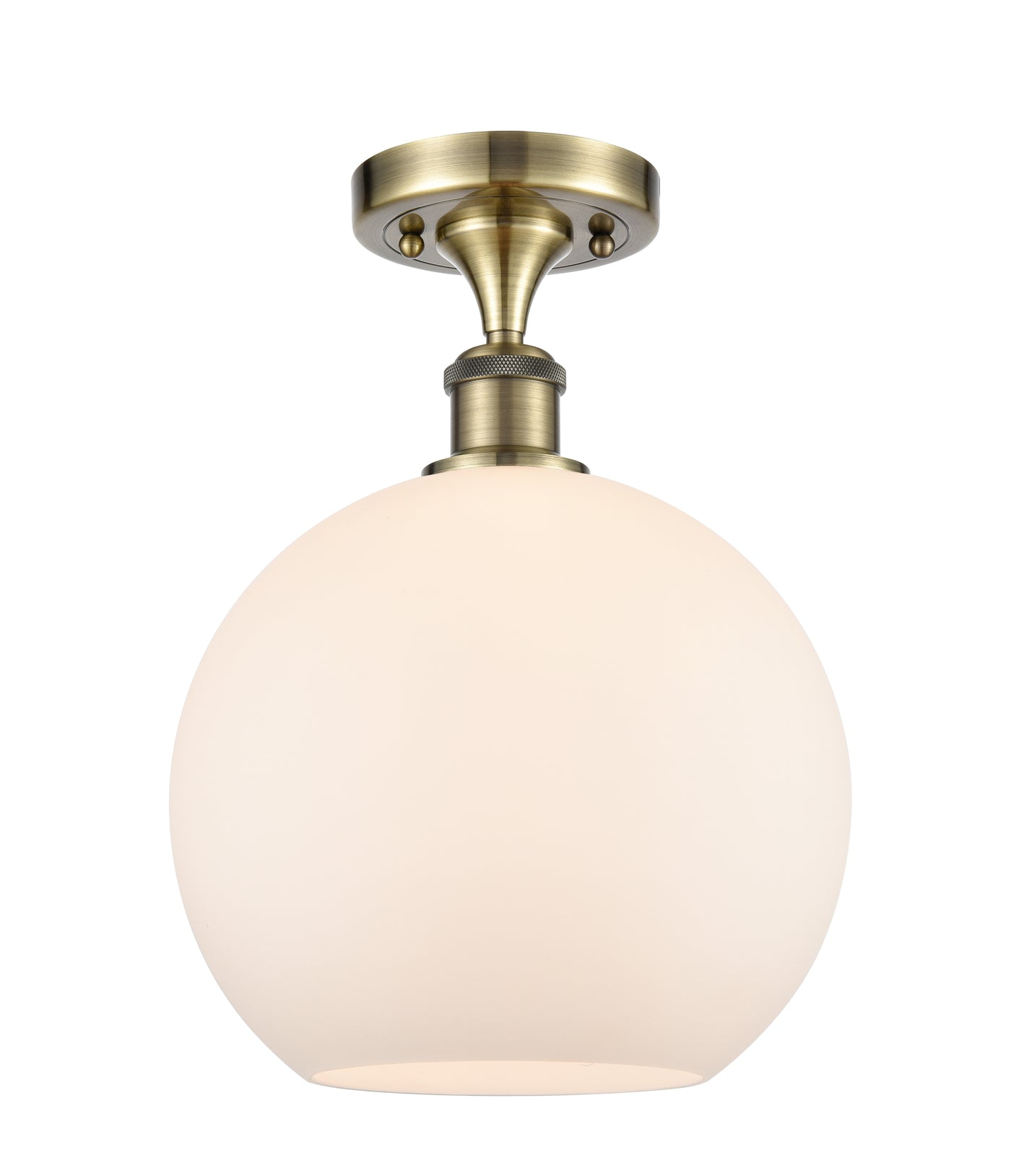 Ballston Semi-Flush Mount White Chrome Finish