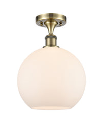 Ballston Semi-Flush Mount White Chrome Finish