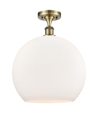Ballston Semi-Flush Mount White Finish