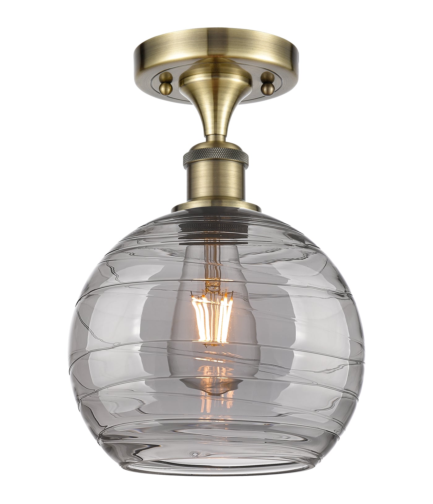 Ballston Semi-Flush Mount White Chrome