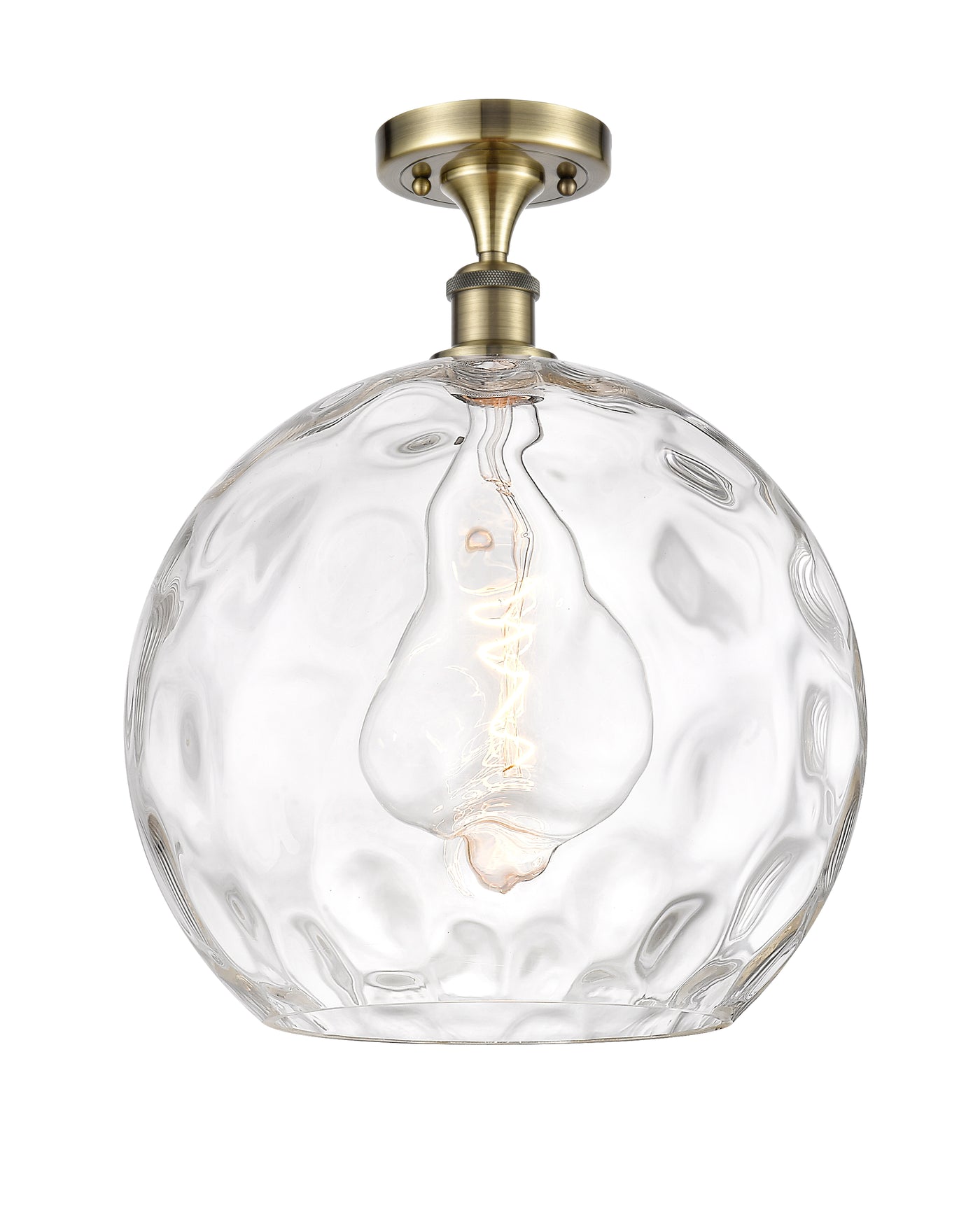 Ballston Semi-Flush Mount White Water Glass