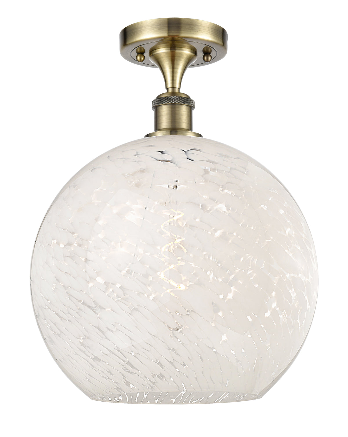 12-Inch 1-Light Semi-Flush Mount 14.75-Inch High Dimmable
