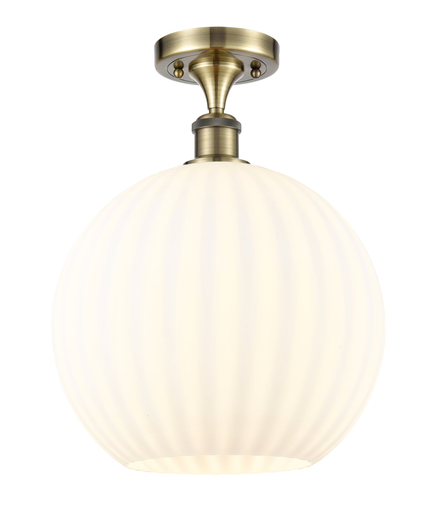 Ballston Semi-Flush Mount White Venetian