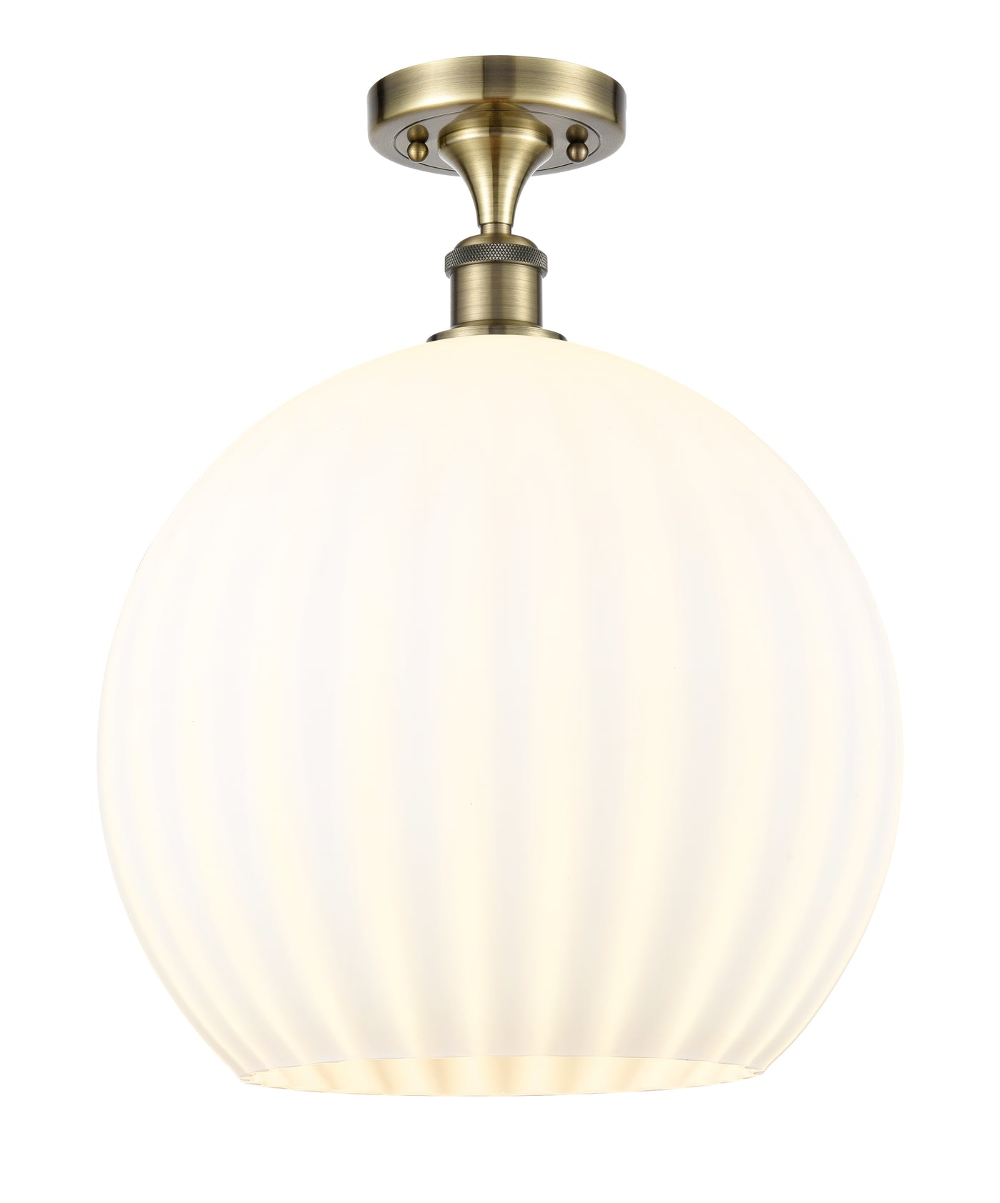 Ballston Semi-Flush Mount White Venetian