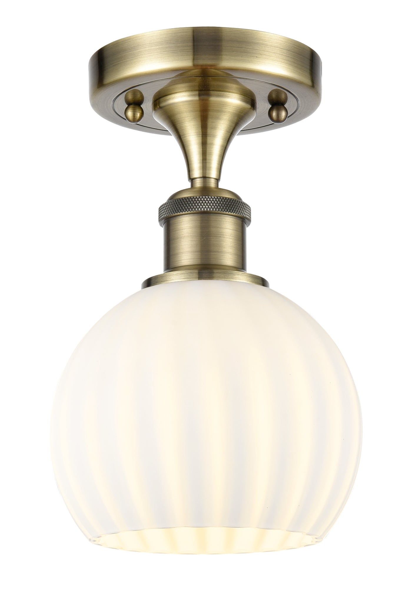 Ballston White Venetian Cast Brass Fixture