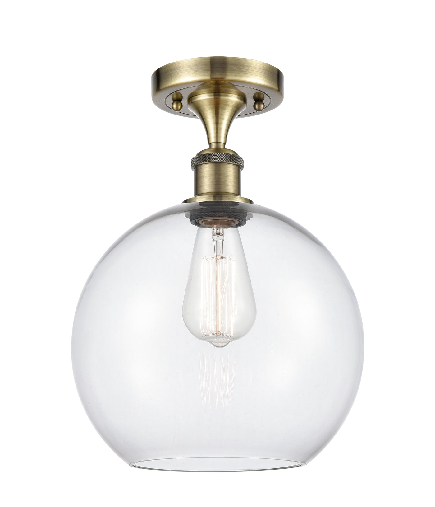 Ballston Semi-Flush Mount White Chrome