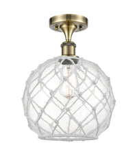 Ballston Semi-Flush Mount White Chrome