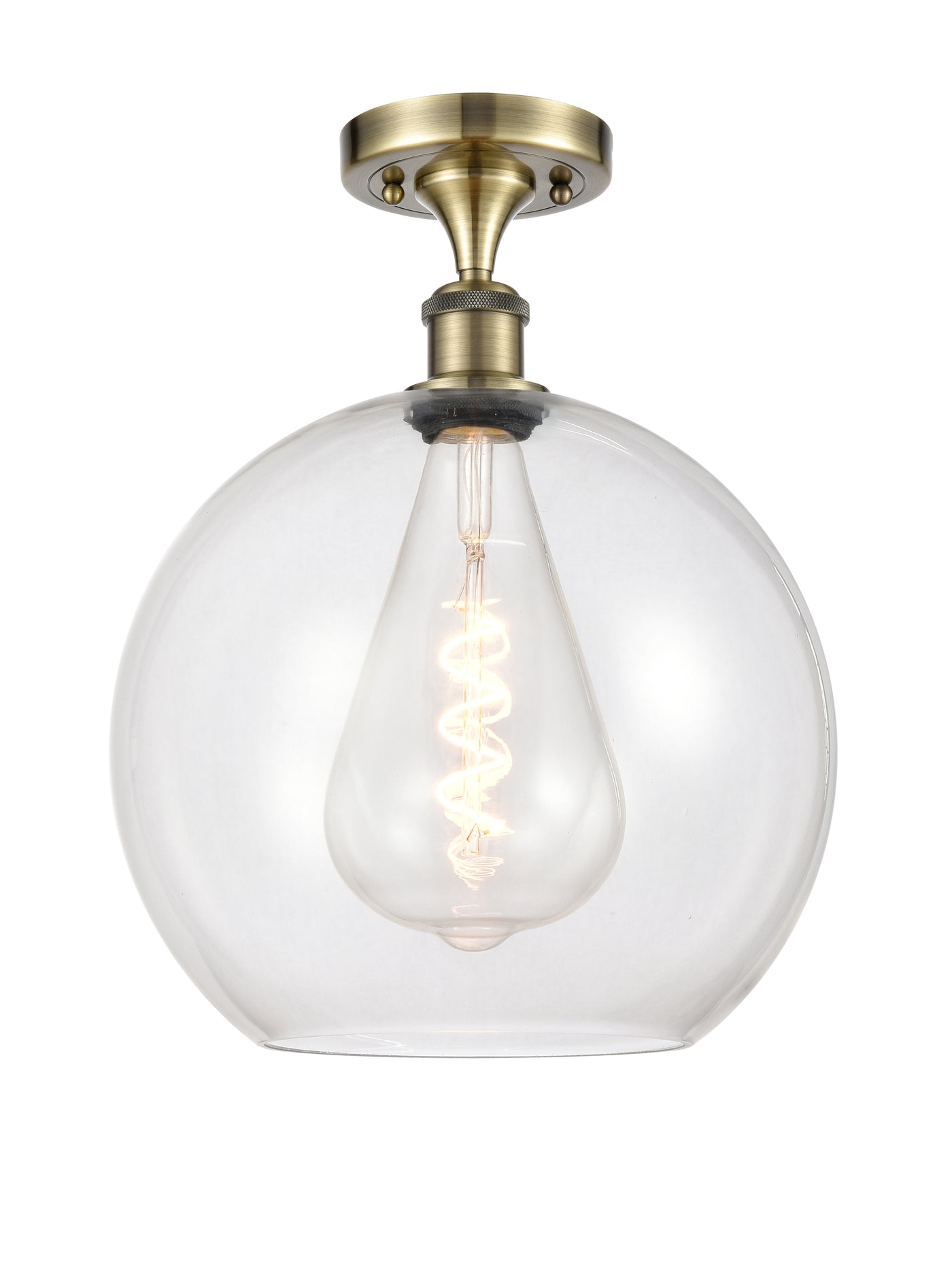 Ballston Semi-Flush Mount White Chrome