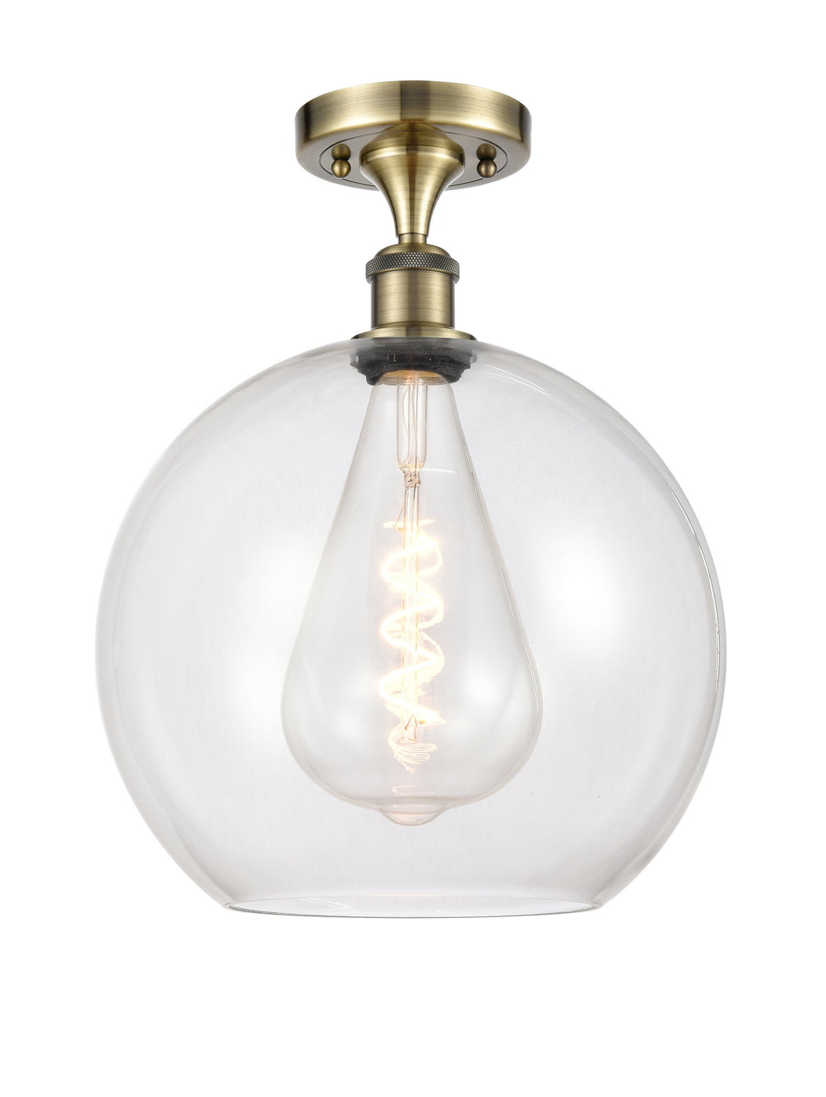 Athens 12-Inch 1-Light Semi-Flush Mount with LED Bulb