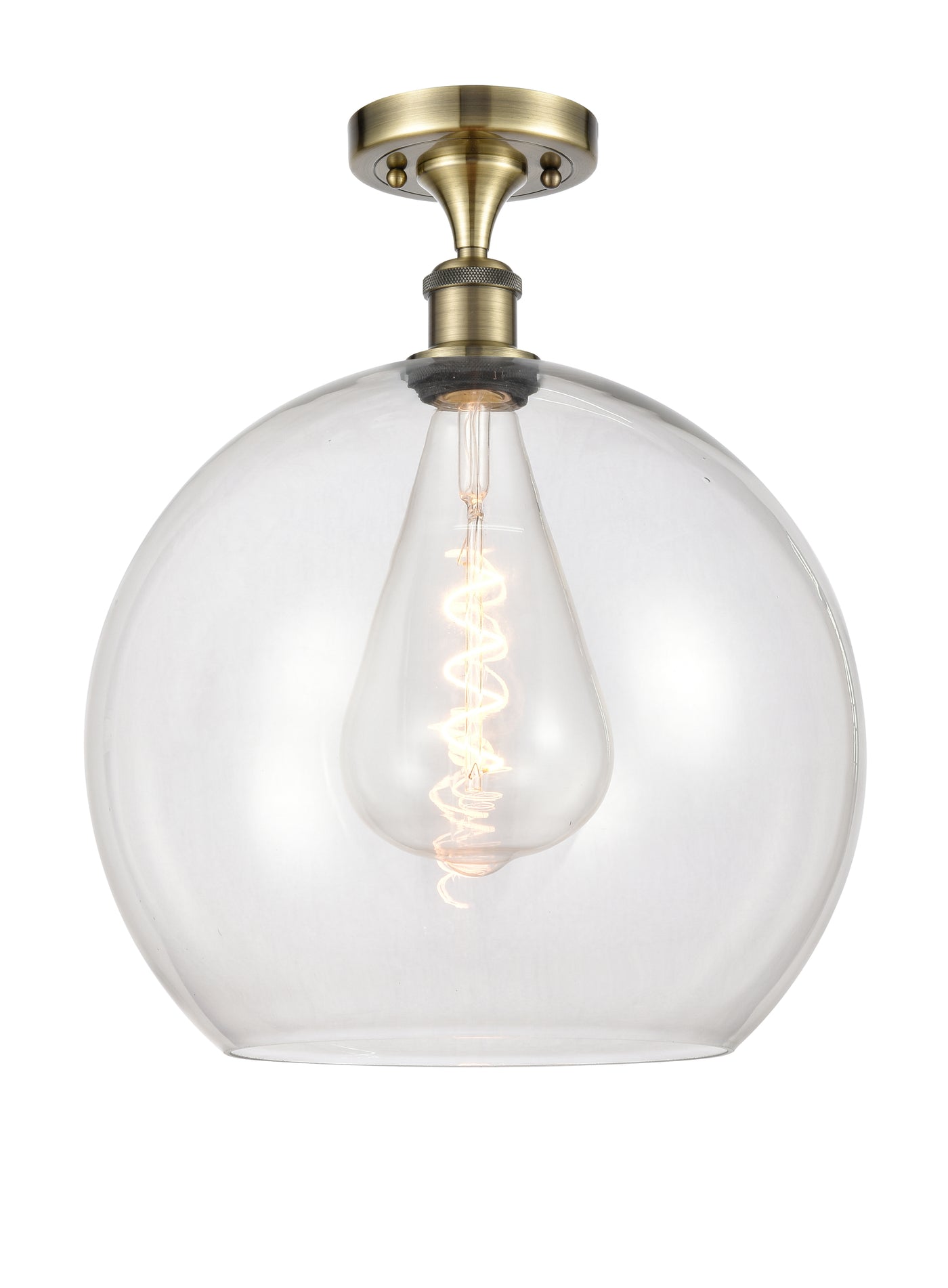 Ballston Semi-Flush Mount White Finish