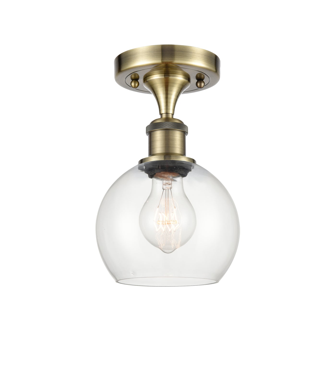 Ballston Semi-Flush Mount White Chrome