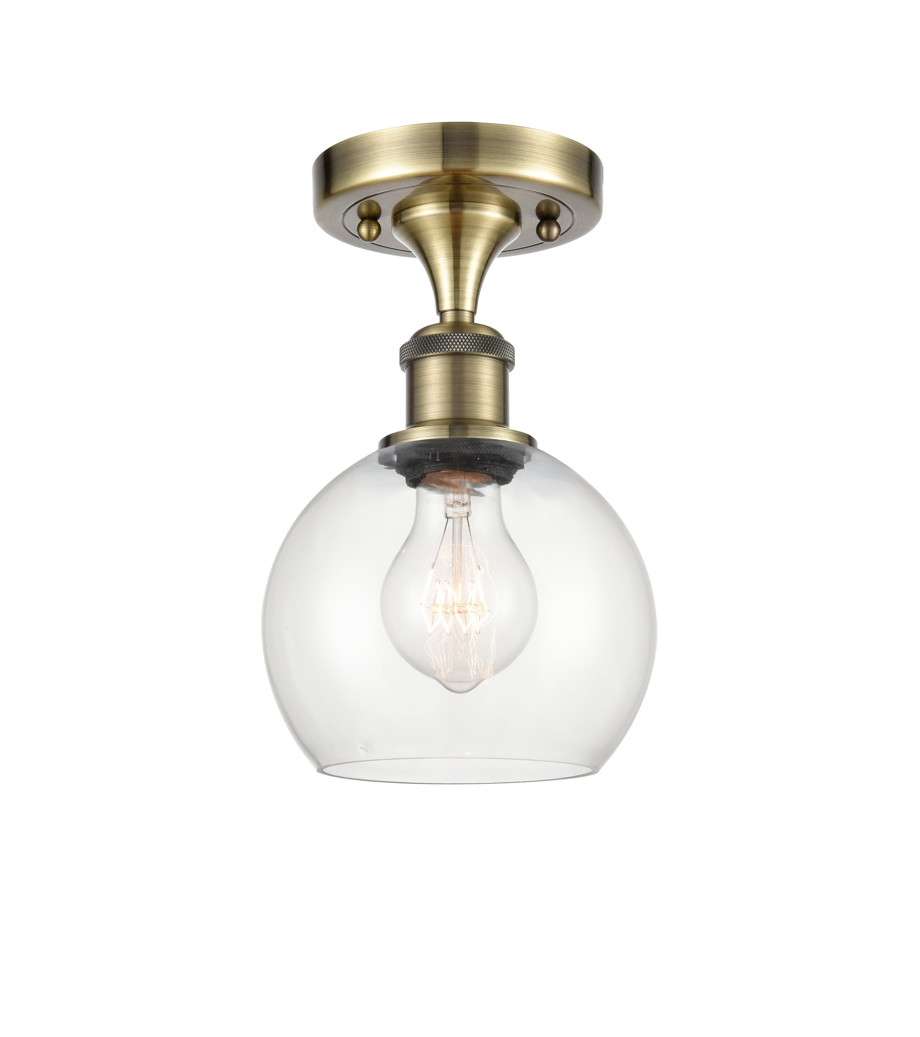 Ballston Semi-Flush Mount White Chrome