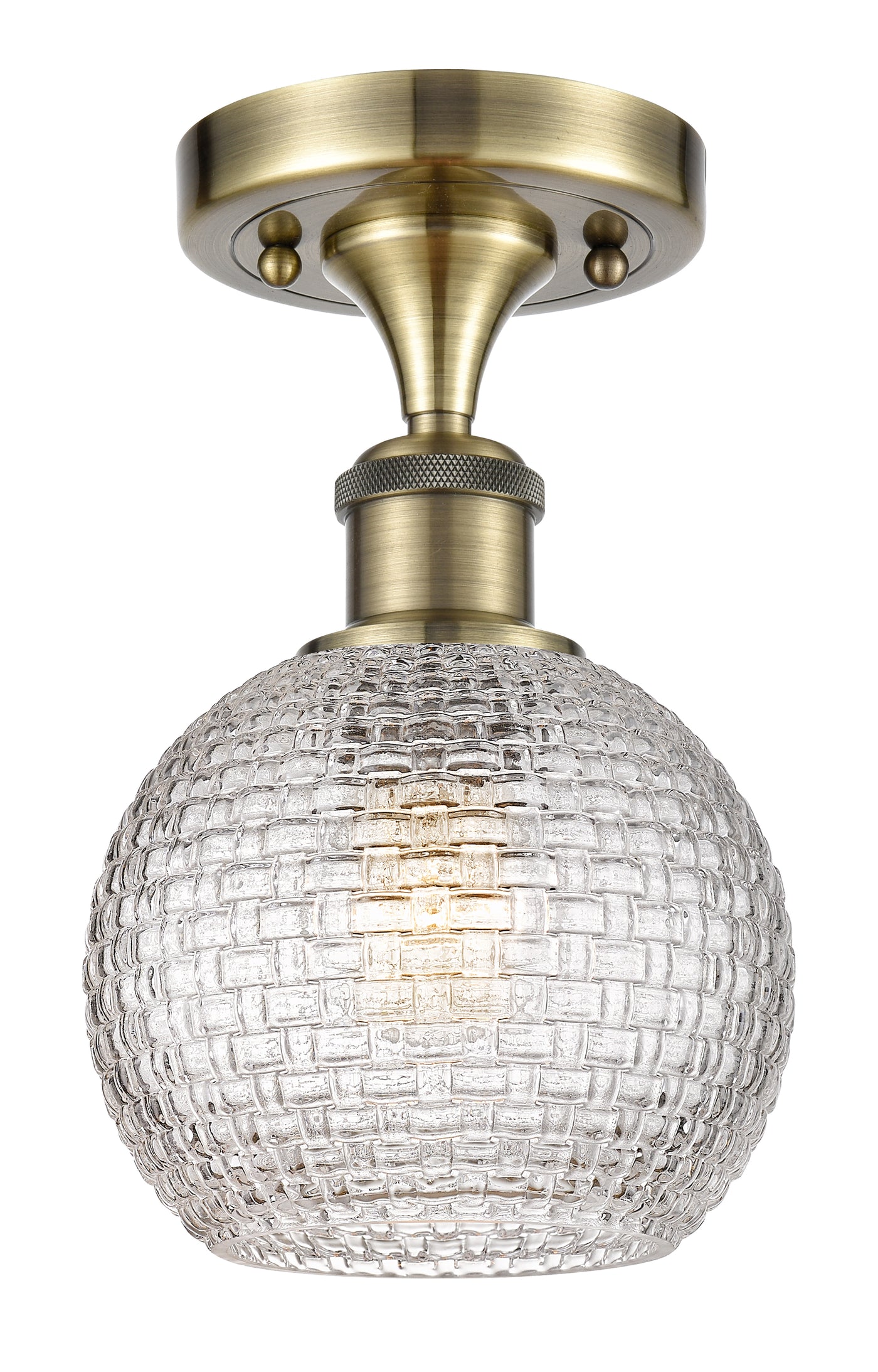Ballston Semi-Flush Mount White Finish