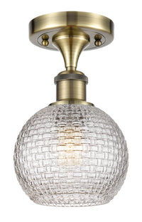 Ballston Semi-Flush Mount White Finish
