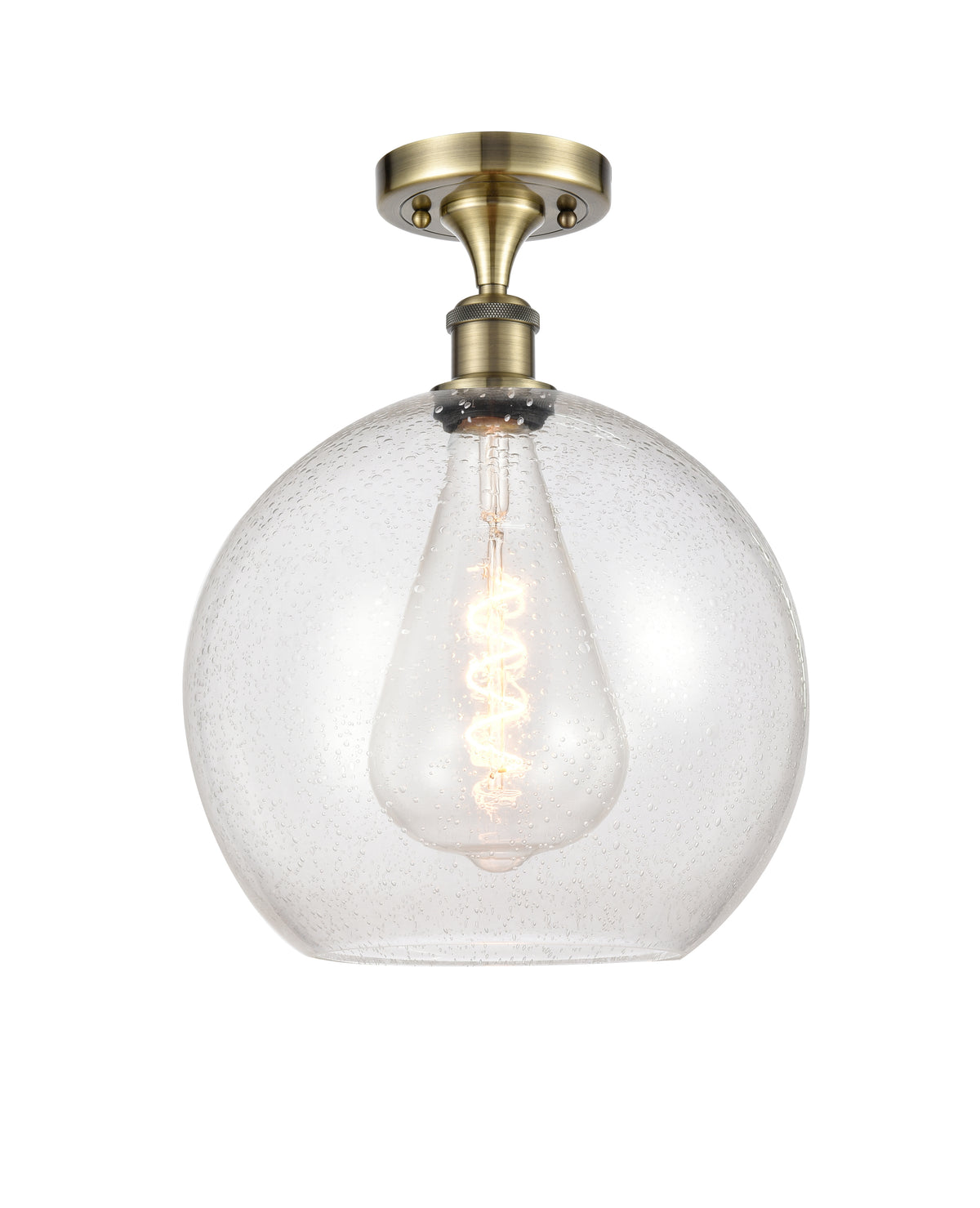 Athens 12-Inch 1-Light Semi-Flush Mount with LED Bulb