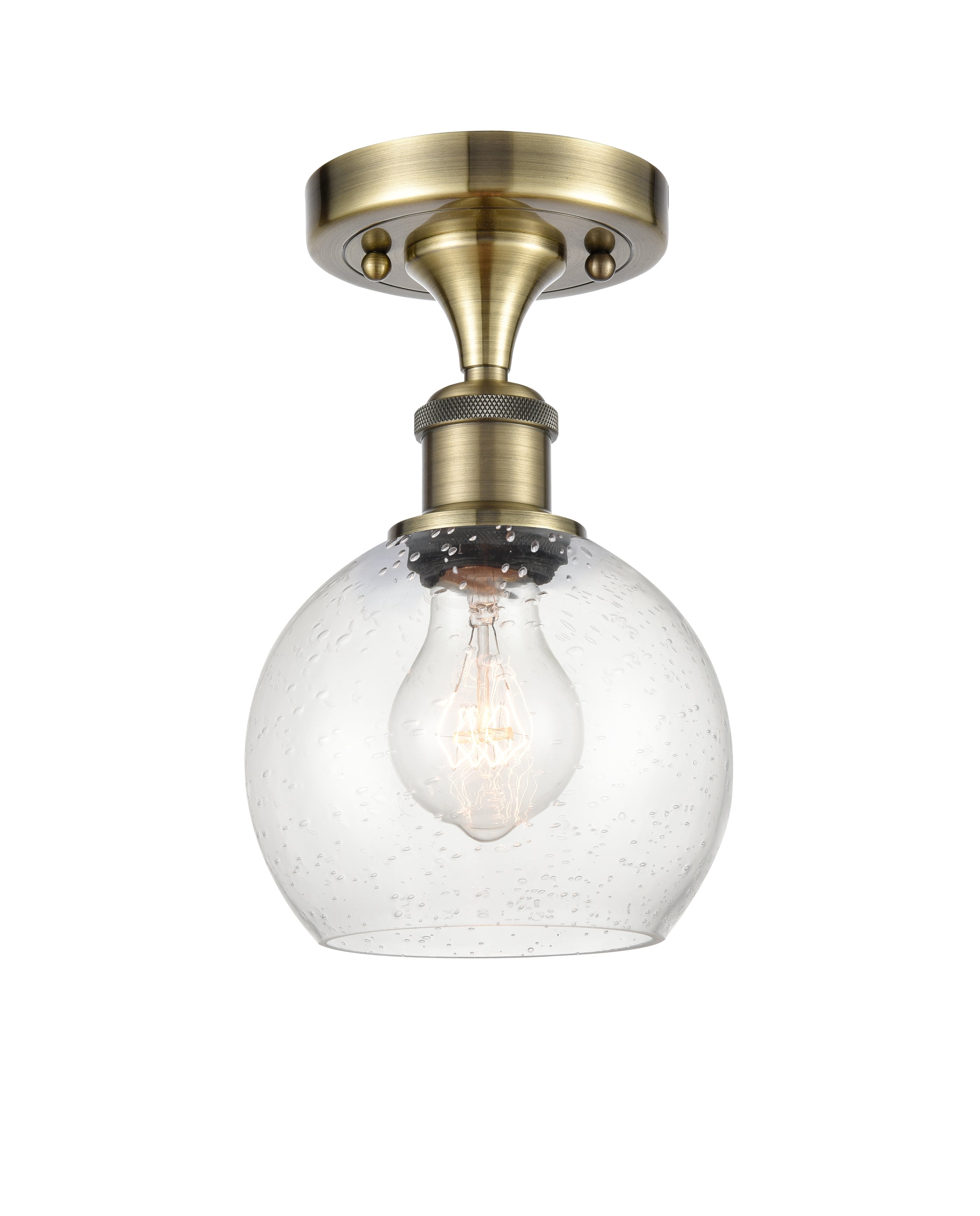Ballston Semi-Flush Mount White Chrome