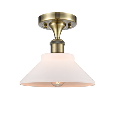 Ballston Semi-Flush Mount White Cast Brass