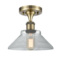 Ballston Semi-Flush Mount White Cast Brass
