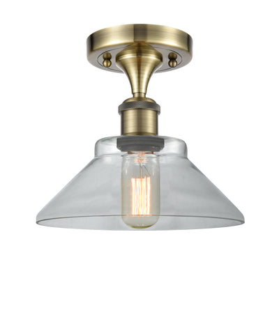 Ballston Semi-Flush Mount White Cast Brass