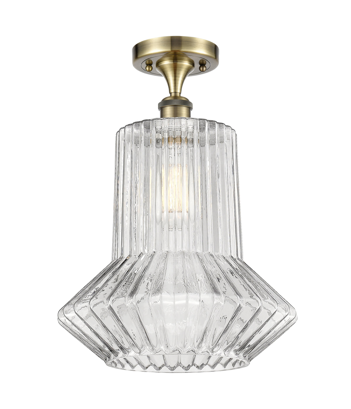 Springwater 12-Inch 1-Light Semi-Flush Mount with LED Bulb
