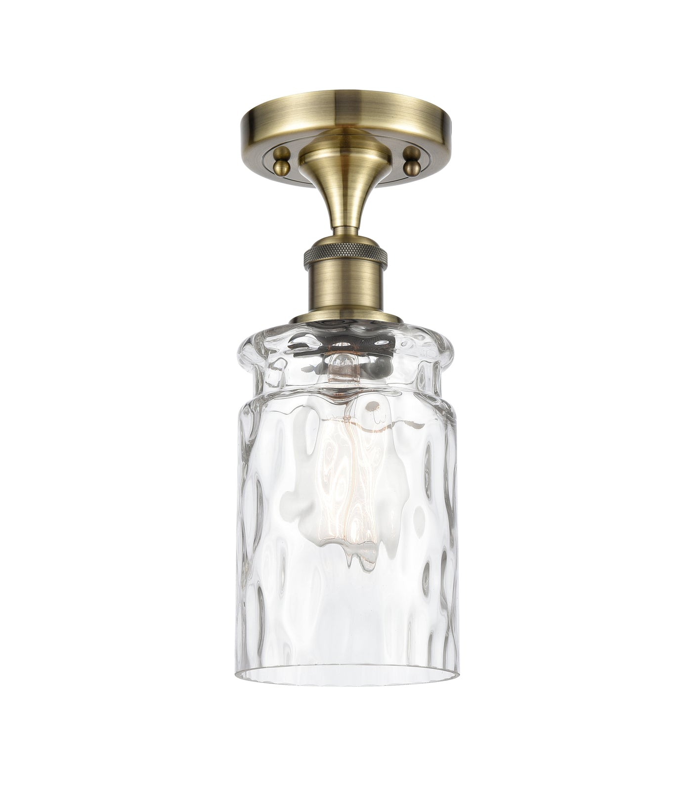 Ballston Semi-Flush Mount White Chrome
