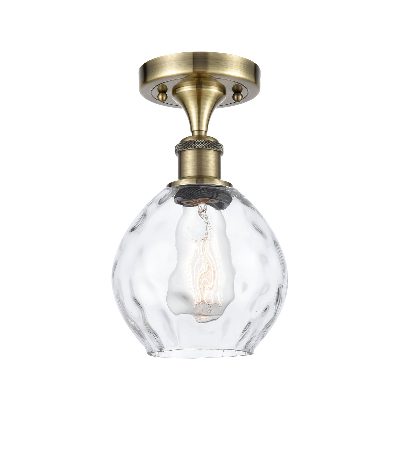 Ballston Semi-Flush Mount White Chrome