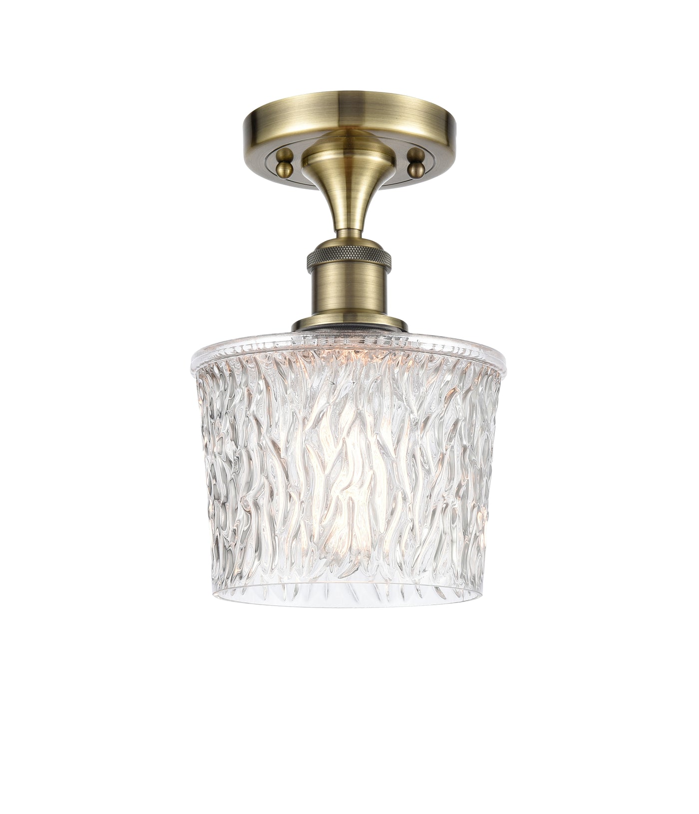 Ballston Semi-Flush Mount White Chrome
