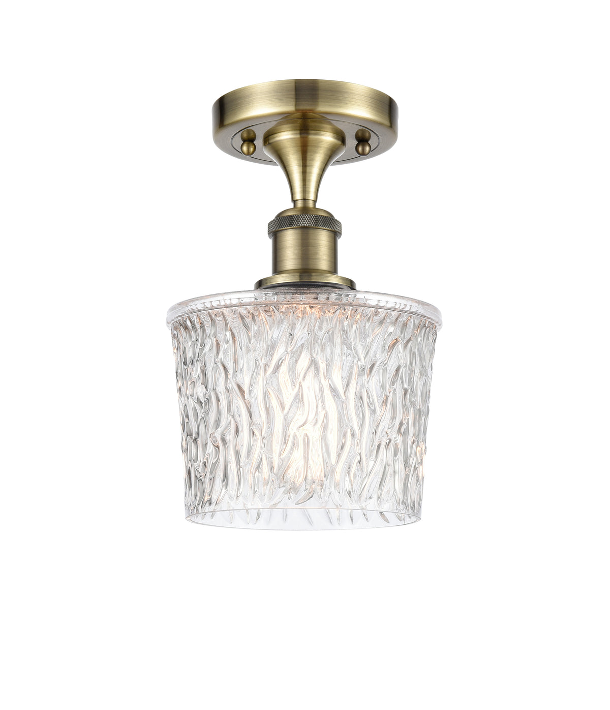 Niagara 7-Inch 1-Light Semi-Flush Mount 9.75-Inch High