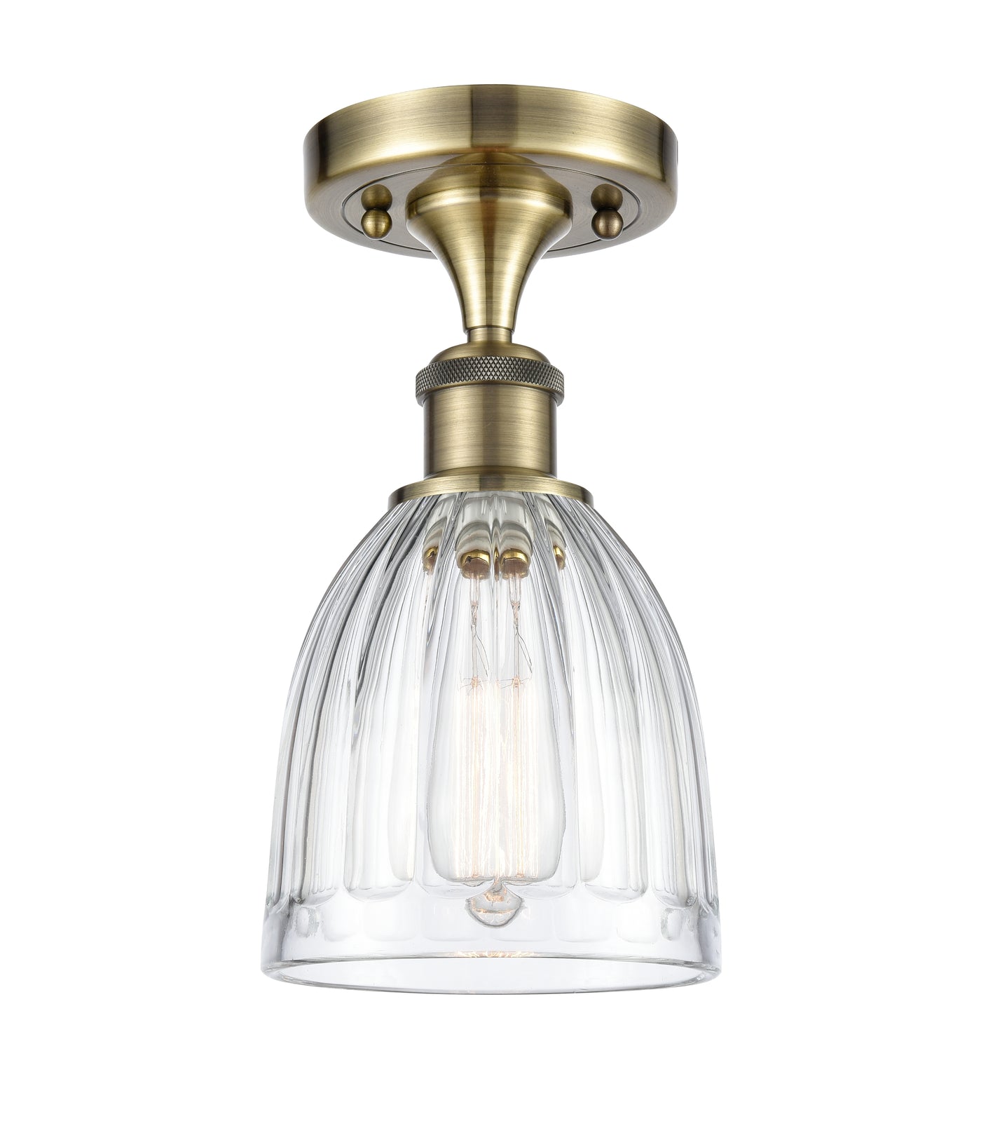 Ballston Semi-Flush Mount Cast Brass