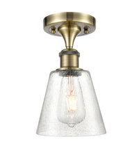 Ballston Semi-Flush White Chrome Cast Brass
