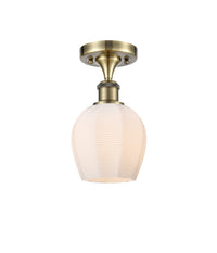 Ballston Semi-Flush Mount White Chrome