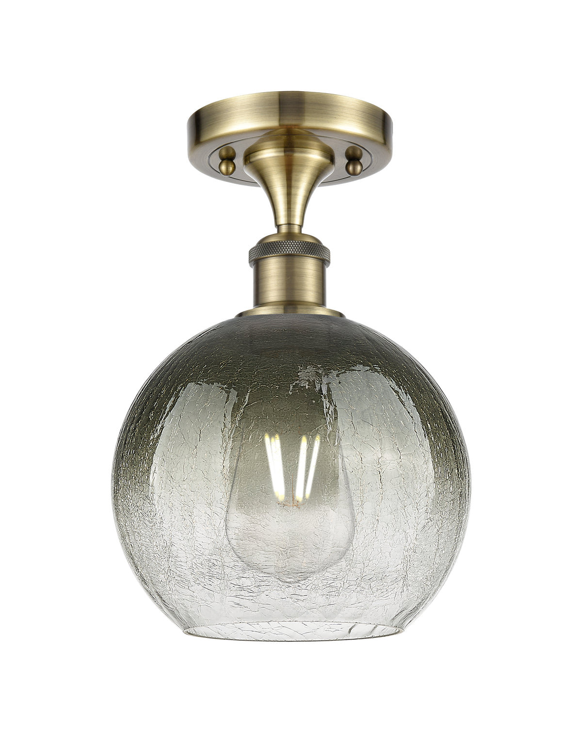 Brookhaven Globe 8-Inch 1-Light Semi-Flush Mount 11.375-Inch High