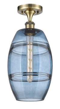 Ballston Semi-Flush Mount Cast Brass White